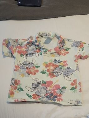 Disney Kids Stitch Polo Shirt - Cream, Pink, Green, Blue